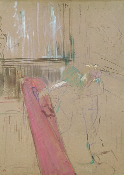Oben auf der Treppe der Rue des Moulins von Henri de Toulouse Lautrec